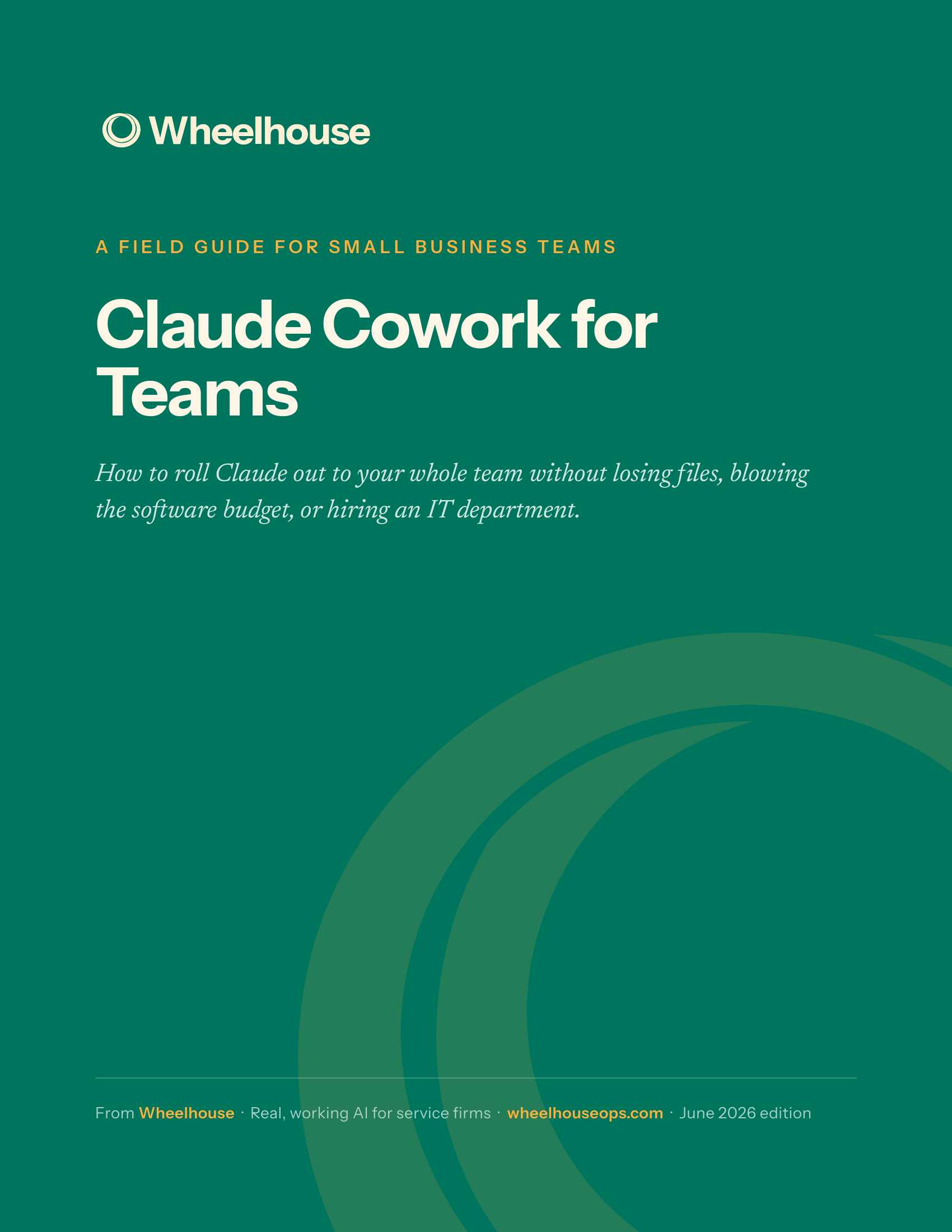 Cover of the free guide, Claude Cowork for Teams